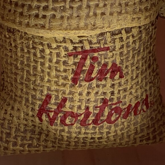Tim Hortons Burlap Bag of Coffee Beans Holiday Ornament - Original Box - Picture 2 of 7
